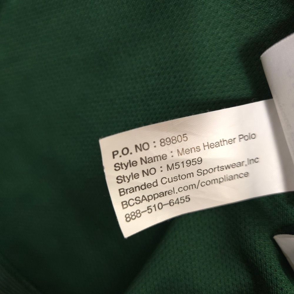 Nike Baylor University Polo Shirt Mens XL Green Dri-Fit Performance Golf Sport - Picture 9 of 9